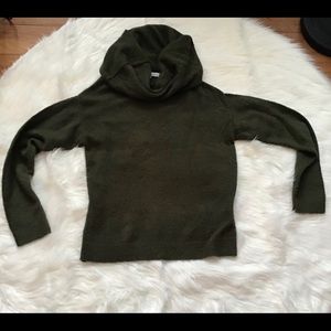 French Connection Army Green Cowl Neck Sweater XS